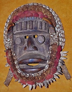 Antigua máscara ceremonial africana tribu Dan rara sociedad poro Costa de Marfil, África - Imagen 1 de 6