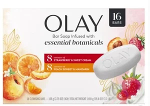 Olay Botanical Bliss Bar Soap – 16 Pack (3.75 oz each) | Infused with Strawberry - Picture 1 of 2