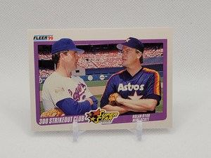 Nolan Ryan Mike Scott 1990 Fleer #636 Texas Rangers Houston Astros Baseball Card