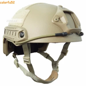 IN US FAST Green Khaki Level 3 Bulletproof Tactical Helmet UHMWPE BALLISTIC IIIA - Picture 1 of 17