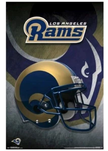 LOS ANGELES RAMS 22 X 34" Poster Helmet 16 NOS - Picture 1 of 3