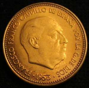 *GUTSE* FRANCO-3, 2,50 PESETAS 1953*19-54, BRILLO ORIGINAL, S/C+. - Picture 1 of 2