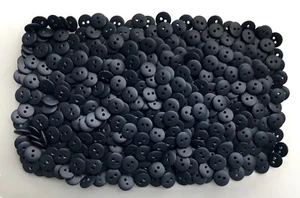 Small 11mm 18L DARK Navy Blue 2 Hole Shirt Satin Buttons Button Crafts J76A - Picture 1 of 1