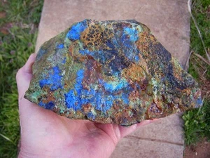 Azurite Malachite chrysocolla minerale cuscinetto in rame da Bisbee AZ 4 libbre 2,20 once - Foto 1 di 8
