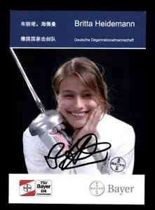 Britta Heidemann Fechten Autogrammkarte Original Signiert + A 217998 - Bild 1 von 2