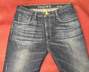 Cremieux Men’s Jeans 38x32 Straight Dark Blue Denim Preowned - Picture 1 of 11