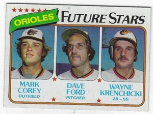 1980 TOPPS ORIOLES FUTURE STARS RC #661 MARK COREY DAVE FORD WAYNE KRENCHICKI - Picture 1 of 2