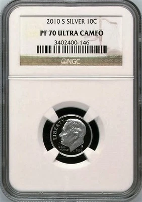 2010-S NGC SILVER ROOSEVELT DIME PR70 ULTRA CAMEO Coin - Image 1 of 4