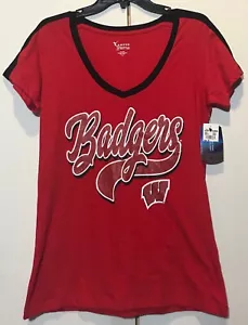 Neu Wisconsin Badgers Damen T-Shirt College Ladies Tee Shirt Farbe Rot - Bild 1 von 5