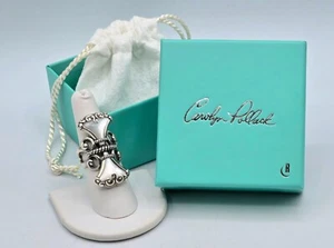 Carolyn Pollack Ring Trumpet Vine 925 Sterling White Gray Mother Of Pearl Size 7 - Picture 1 of 19