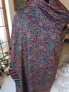 ENVOLTURA KANI JAMAVAR ~ PASHMINA 100% SEDA ~ FLORAL MULTICOLOR ~ 9 DISEÑOS A ELEGIR - Imagen 1 de 7