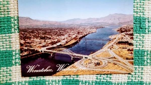 BEAUTIFUL POST CARD AERIAL VIEW OVERLOOKING WENATCHEE WASHINGTON - Picture 1 of 12