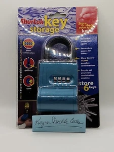 ShurLok SL-100W 4-Dial Numbered Key Storage Combination Lock Box, Blue - Picture 1 of 2