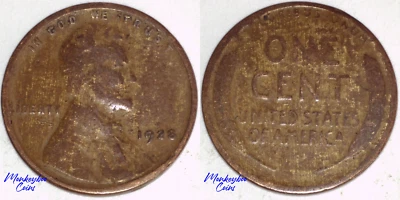 1928 Lincoln Wheat Cent - Improper Alloy Mix Wood Grain Woody -Rare Error Coin - Image 1 of 4