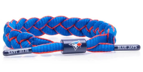 Rastaclat Baseball Blue Jays Infield Braided Bracelet - Blue & Red Cover