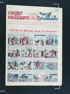 Tintin et Milou dans la brousse (Congo) N° 15 Cœurs vaillants 23 novembre 1941 - Imagen 1 de 4