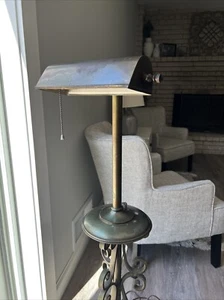 Antique Vintage Industrial Piano Bankers Desk Lamp Works Nicely - Picture 1 of 23