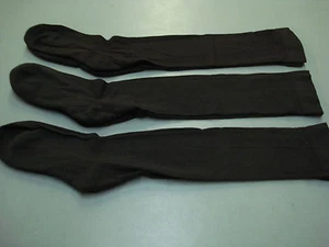 NWOT Women's Over The Knee Cotton Blend Socks One Size 3 Pair Brown #185A - Picture 1 of 1