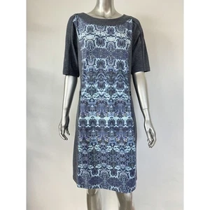 Title Nine Base Layer Kleid Damen mittelblau Kaleidoskop Print Reißverschlusstaschen - Bild 1 von 8