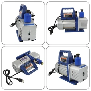 110V 1/3 HP 4.5 CFM Single Stage Rotary Vane Air Vacuum Pump with Oil Bottle - Picture 1 of 14
