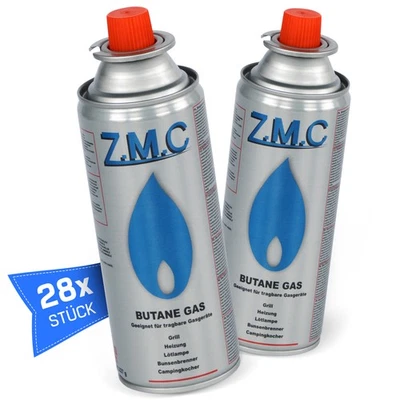 ZMC 28x Butan Gaskartuschen 227g, Gaskartusche für Campingkocher & Bunsenbrenner - Bild 1 von 4