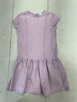 Vestido plisado sin mangas púrpura H&M para niñas talla 6X/7 Foto 1 de 4