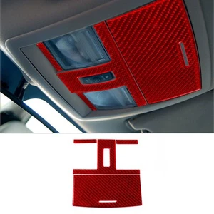 4Pcs For Chrysler 300 2005-2007 Red Carbon Fiber Overhead Light Panel Cover Trim - Picture 1 of 11