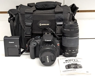 Canon EOS Rebel T5 w/2 Lenses - Image 1 of 4