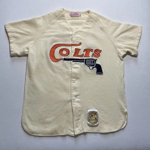 Vintage Houston Colt 45s Jersey Mens 2XL Cream MLB Baseball Chain Stitch Wool - Picture 1 of 18