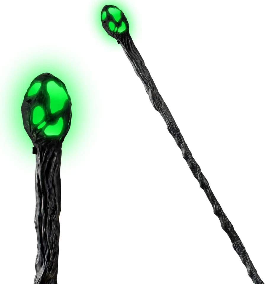 SPOOKTACULAR CREATIONS Antiker Gehstock Halloween Led Vintage Requisitenstab Witch Staff Cane Requisite