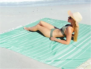 Oversized Turkish Beach Towel Blanket XXL Cotton Sandproof Towels Boho Woven ... - Picture 1 of 29