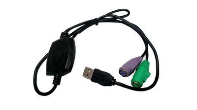 Tripp Lite Compact USB to PS/2 Keyboard Mouse Adapter PS/2(F) to USB(M) B015-000 - Image 1 of 3