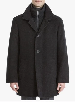 Calvin Klein Coleman Mens Classic fit Overcoat Coat Black Size 40L Wool - Image 1 of 4