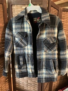 Vintage Sears Herren Store kariert Wollmischung gefüttert Oberbekleidung Jacke Mantel 36 Reg. - Bild 1 von 11