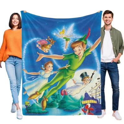 Peter Pan Blanket Soft Flannel Bed Sofa Couch Throw Birthday Gift - Image 1 of 4