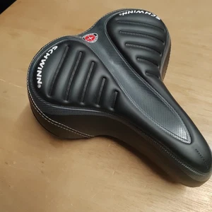 Schwinn Comfort Pillow Top Wide Saddle Bicycle Seat- Black - Picture 1 of 7