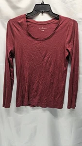T-shirt donna Valson taglia XL rossa scollo a scoop manica lunga - Foto 1 di 4