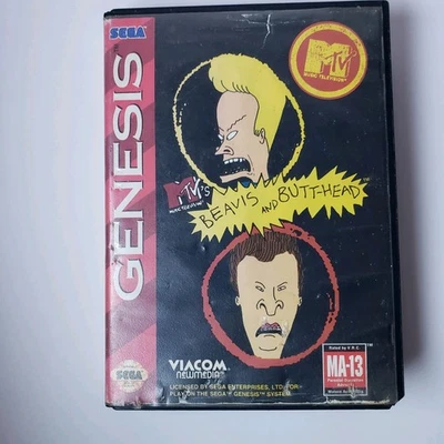 MTV's Beavis and Butt-Head (Sega Genesis, 1994) No Manual - Image 1 of 4
