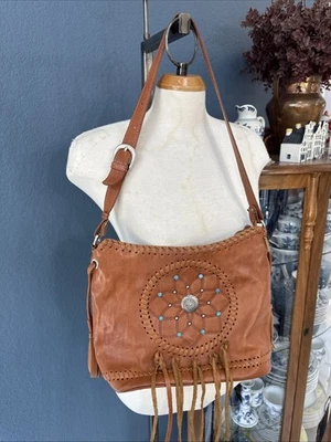 Bolso de hombro grande de cuero American West Dream Catcher Foto 1 de 4