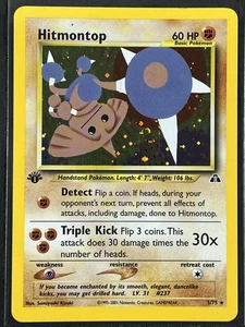 Hitmontop (3) #03/75 Neo Discovery 1st Edition MP, crease 250001 - Picture 1 of 2