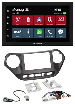 Blaupunkt MP3 Bluetooth DAB 2DIN USB Autoradio für Hyundai i10 ab 2013 AUX USB - Bild 1 von 4