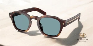 Gafas de sol para hombre PRADA PR A16S 15W04D clásicas verde tortuga polarizadas 49 mm - Imagen 1 de 2