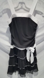 Vestido Amy's Closet Talla 14 Vestido de Fiesta Junior Blanco y Negro Usado - Imagen 1 de 7