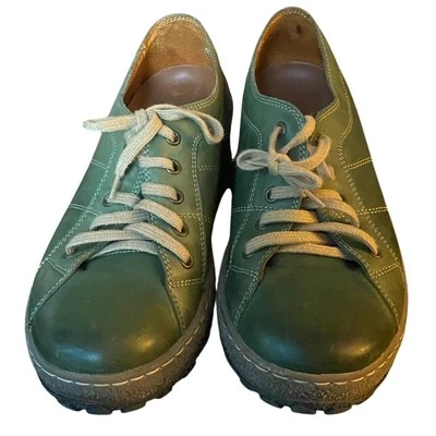 V Italia, Mujer Con Cordones, Cuero Verde, Talla 39 EU, Mujer’s 8.5 US Foto 1 de 4