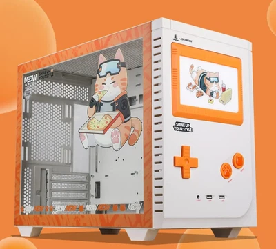 SegotepX COLORFIRE Retro Gray Gaming Edition Micro-ATX/Mini-ITX Computer Cases - Bild 1 von 4