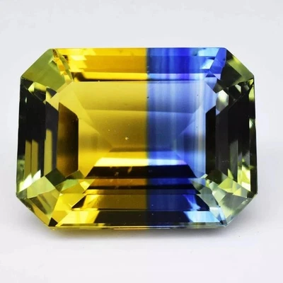 双色辐射切割碧玺 33-34 克拉闪耀散装 EGL 认证宝石 — 第 1/4 张图片
