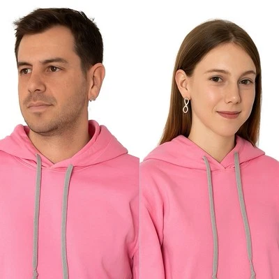 Moletom Rick Owens masculino com capuz rosa Phlegethon P/S 21 tamanho pequeno P NOVO - Imagem 1 de 4