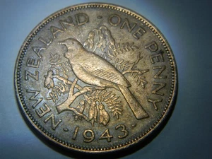 1943 1 Penny - George VI - Neuseeland - vz/au - Bild 1 von 5