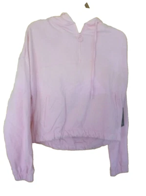 Sudadera con Capucha Mujer Grande 12/14 Rosa Bolsillos Frontales 1/4 Cremallera Nueva Foto 1 de 2