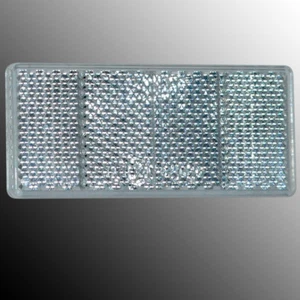 Rückstrahler Katzenauge weiß Reflektor 69x31,5 für Anhänger LKW - Bild 1 von 4